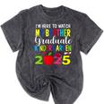 My Brother Graduated Kindergarten Class Of 2025 Graduation Mineral Wash Tshirts Mineral Black