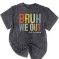 Bruh We Out 4th Graders Fourth Grade Graduation Class 2024 Mineral Wash Tshirts Mineral Black
