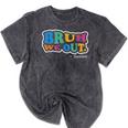 Bruh We Out Seniors End Of School Student Graduation Class Mineral Wash Tshirts Mineral Black