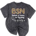 BSN Bachelor Of Science In Nursing Student Graduation Mineral Wash Tshirts Mineral Black