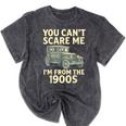 You Can't Scare Me I'm From The 1900s Retro Vintage Car Mineral Wash Tshirts Mineral Black
