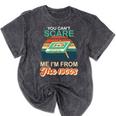 You Can't Scare Me I'm From The 1900s Retro Vintage Premium Tri-Blend Mineral Wash Tshirts Mineral Black