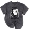 Cat With Coffee On Computer Go Away I'm Introverting Mineral Wash Tshirts Mineral Black