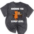 Cat Ignoring You Expert Level Orange Tabby Introvert Mineral Wash Tshirts Mineral Black Cat Ignoring You Expert Level Orange Tabby Introvert Mineral Wash Tshirts Mineral Black