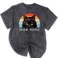 Cat Pun Introvert Anti Social Ew People Kitty Mineral Wash Tshirts Mineral Black