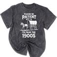 Charming Slow Life Please Be Patient I'm From The 1900s Premium Mineral Wash Tshirts Mineral Black