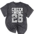 Cheer Mom Senior 2026 Cheerleaders Graduation Mother Mineral Wash Tshirts Mineral Black