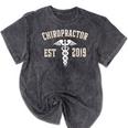 Chiropractor Est 2019 Graduate Chiro Graduation Art Print Mineral Wash Tshirts Mineral Black