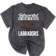 Chocolate Lab Dog Introvert Chocolate Labrador Retriever Mineral Wash Tshirts Mineral Black
