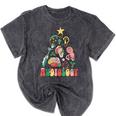 Christmas Audiology Tree Audiology Student Graduation Mineral Wash Tshirts Mineral Black
