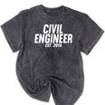 Civil Engineer Graduation Shirt New Civil Engineer Mineral Wash Tshirts Mineral Black