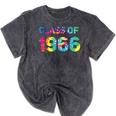Class Of 1966 School Reunion College Highschool Graduation Mineral Wash Tshirts Mineral Black