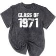 Class Of 1971 High School College Graduation Reunion T-Shirt Mineral Wash Tshirts Mineral Black