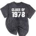 Class Of 1978 High School College Graduation Reunion Mineral Wash Tshirts Mineral Black