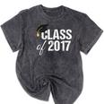 Class Of 2017 Senior Graduation Mineral Wash Tshirts Mineral Black