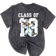 Class Of 2018 Graduation Dabbing Unicorn Mineral Wash Tshirts Mineral Black
