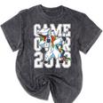 Class Of 2018 Graduation Dabbing Unicorn Shirt Mineral Wash Tshirts Mineral Black