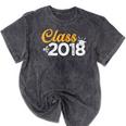 Class Of 2018 Graduation T Shirt Senior Boys Girls Men Women Mineral Wash Tshirts Mineral Black