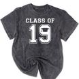Class Of 2019 School Graduation Graphic Mineral Wash Tshirts Mineral Black