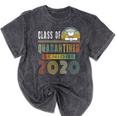 Class Of 2020 Quarantined Seniors Graduation Gift Mineral Wash Tshirts Mineral Black