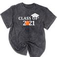 Class Of 2021 Graduation Him Her Basketball Pullover Mineral Wash Tshirts Mineral Black