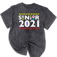 Class Of 2021 Senior Year 90's TV Style Graduation For Grad Mineral Wash Tshirts Mineral Black