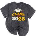 Class Of 2023 School Graduation Vintage Retro Class Of 2023 Mineral Wash Tshirts Mineral Black