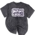 Class Of 2023 Senior Back To School Graduation Mineral Wash Tshirts Mineral Black