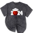 Class Of 2024 Graduation For Him Her Bowling Sports Mineral Wash Tshirts Mineral Black