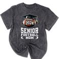 Class Of 2024 Graduation Senior Football Mom 2024 Mineral Wash Tshirts Mineral Black