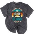 Class Of 2024 Senior Graduation Leveled Up Gamer Class 2024 Mineral Wash Tshirts Mineral Black