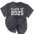 Class Of 2025 5th Grade Promotion Shirt Graduation Mineral Wash Tshirts Mineral Black
