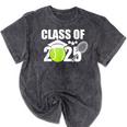 Class Of 2025 Graduation Senior Tennis Player Mineral Wash Tshirts Mineral Black