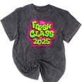 Class Of 2025 Senior Fresh 90s TV Style Retro Graduation Mineral Wash Tshirts Mineral Black