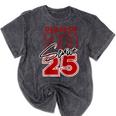 Class Of 2025 Senior 2025 Graduation Red Raglan Baseball Tee Mineral Wash Tshirts Mineral Black