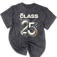 Class Of 2025 Shirt Graduation Senior High School College Mineral Wash Tshirts Mineral Black