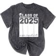 Class Of 2025 Sign My Shirt Senior 2025 Graduation Mineral Wash Tshirts Mineral Black