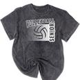 Class Of 2025 Volleyball Senior Class 25 Graduation Mineral Wash Tshirts Mineral Black