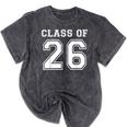 Class Of 2026 Freshman High School Senior Graduation Mineral Wash Tshirts Mineral Black