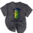 Class Of 2026 Graduation Pickle Trendy Graduate Humor Mineral Wash Tshirts Mineral Black