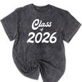 Class Of 2026 Graduation School Spirit Her Senior Class Mineral Wash Tshirts Mineral Black