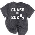 Class Of 2026 Graduation So Done Grade Middle High School Premium Tri-Blend Mineral Wash Tshirts Mineral Black