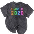 Class Of 2026 High School Graduation Date Graduate T Shirt Mineral Wash Tshirts Mineral Black