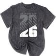 Class Of 2026 High School Senior Graduation Grey Sport Style Mineral Wash Tshirts Mineral Black
