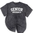 Class Of 2026 Senior 2026 Graduation Or First Day Of School Mineral Wash Tshirts Mineral Black