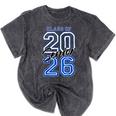 Class Of 2026 Senior Graduation High School And College Grad Mineral Wash Tshirts Mineral Black