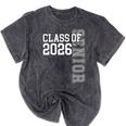 Class Of 2026 Senior 2026 Graduation 2026 Student Kids Mineral Wash Tshirts Mineral Black