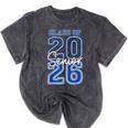 Class Of 2026 Senior Retro Graduation 2026 First Day Vintage Mineral Wash Tshirts Mineral Black