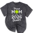 Class Of 2026 Tennis Mom Senior Graduation Graduate Mineral Wash Tshirts Mineral Black