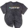 Class Of 2027 Graduation Making History Seniors Graduate Mineral Wash Tshirts Mineral Black